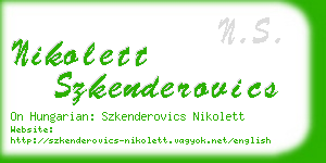 nikolett szkenderovics business card